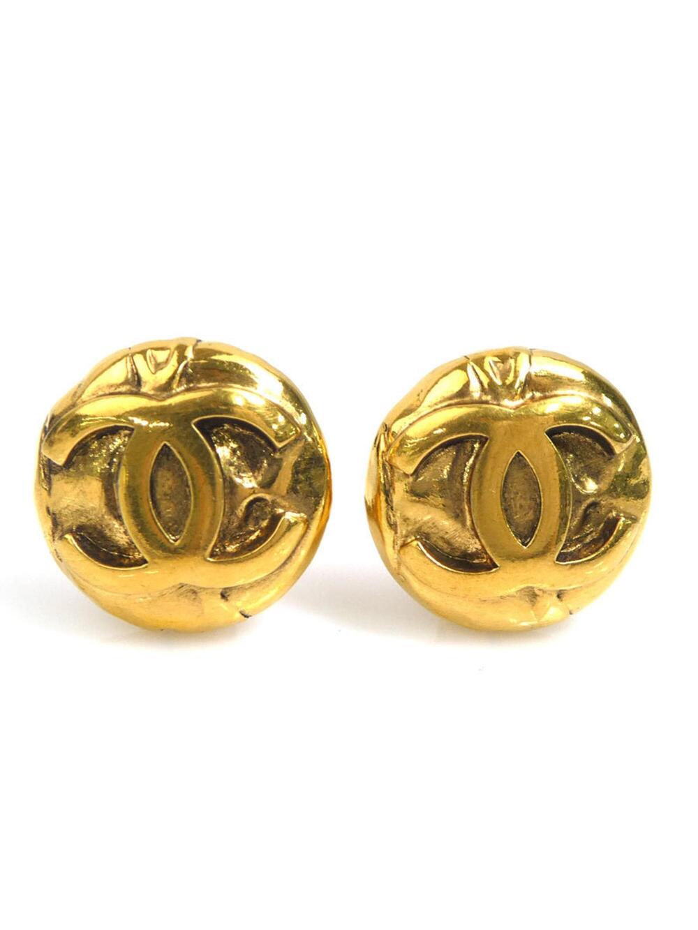 Chanel Cc Logo Clip-On Earrings Gold- #346611C54B